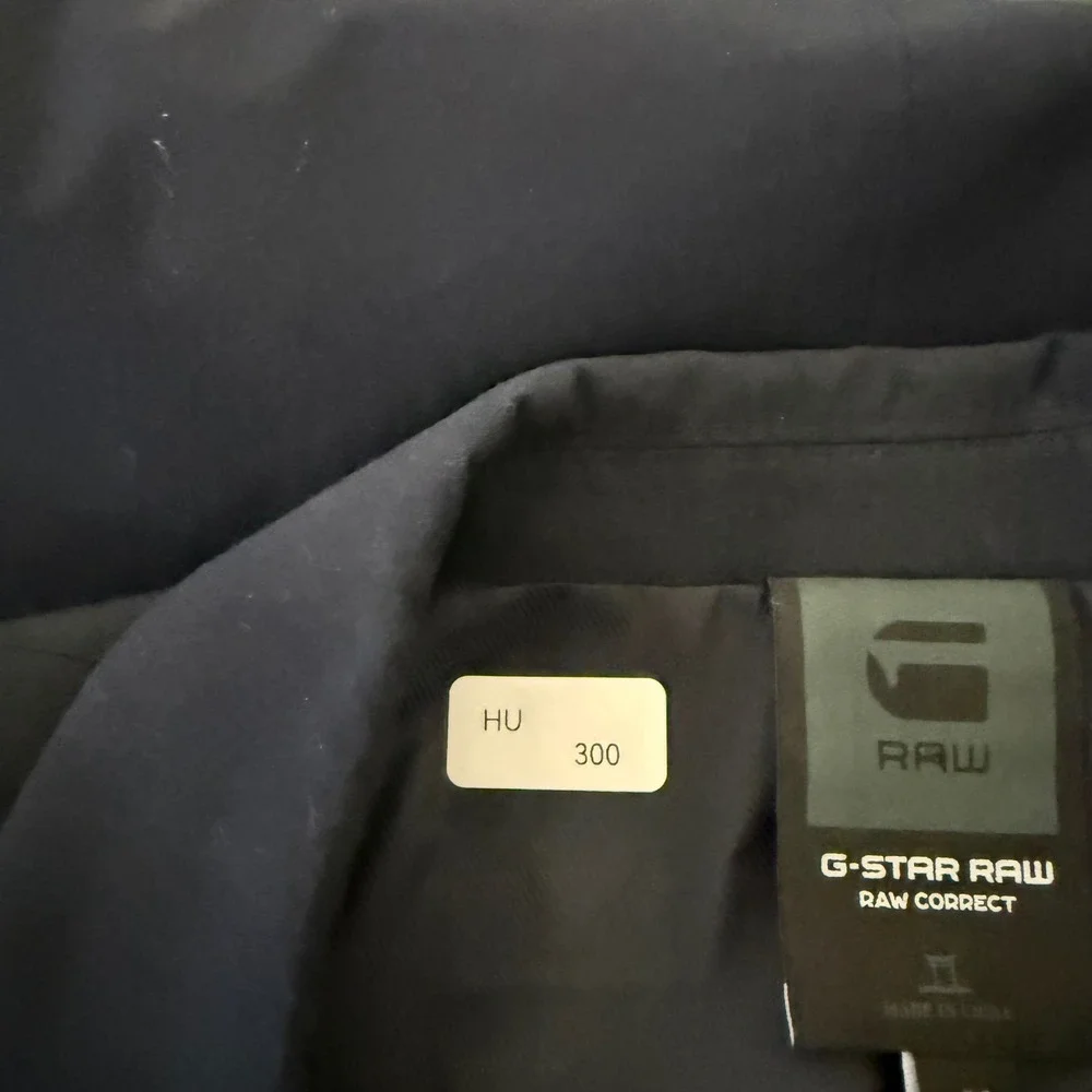 G-Star Raw Correct Mens Blazer Navy Blue Two Button Sport Coat Size 50 FLAWED